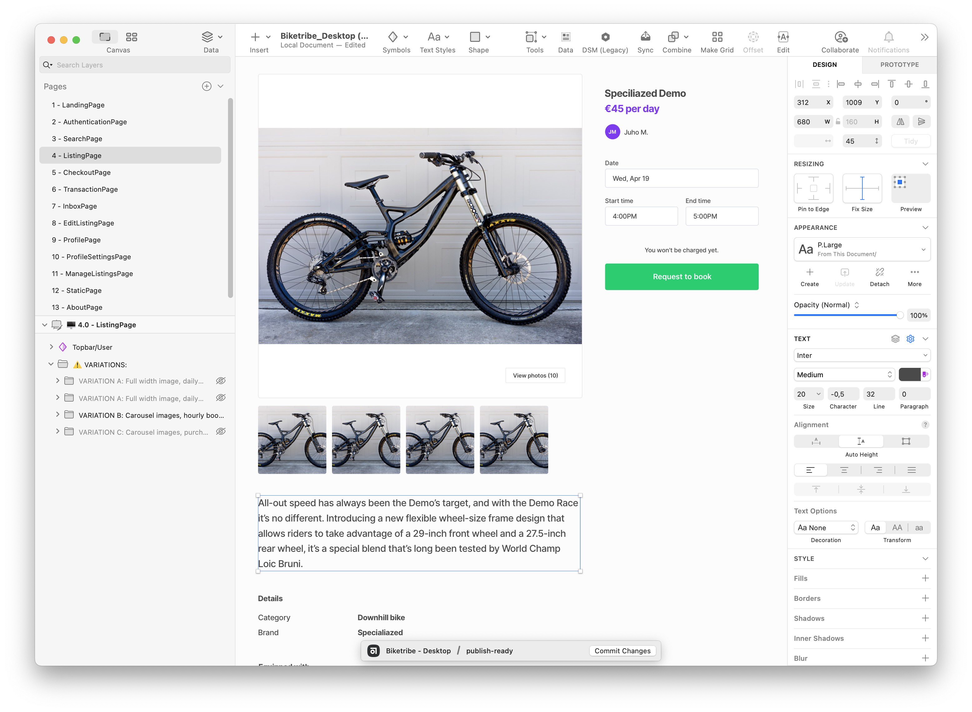 Template in Sketch